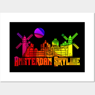 Amsterdam Skyline Posters and Art